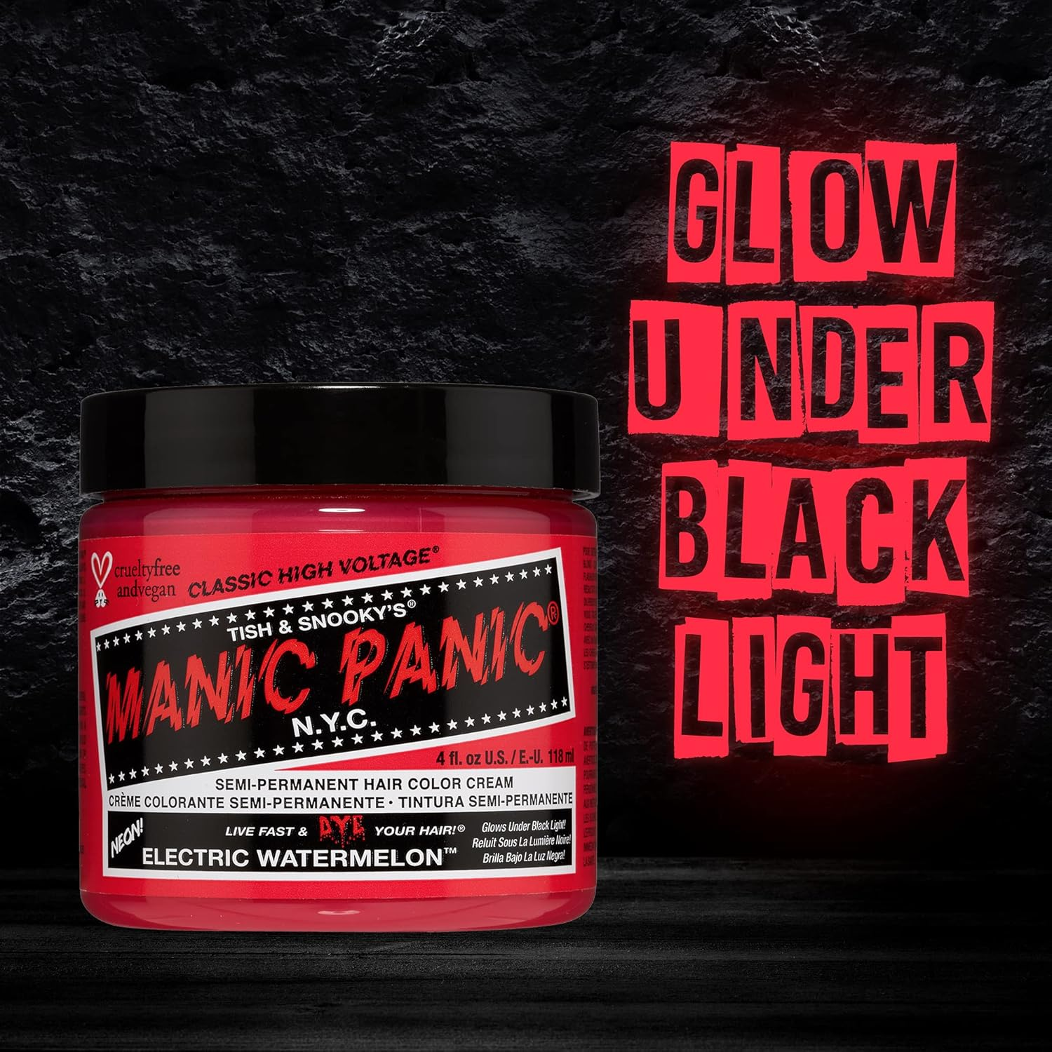Manic Panic - Electric Watermelon Classic Cream - Semi-Permanent Hair Dye - 118Ml image number 5