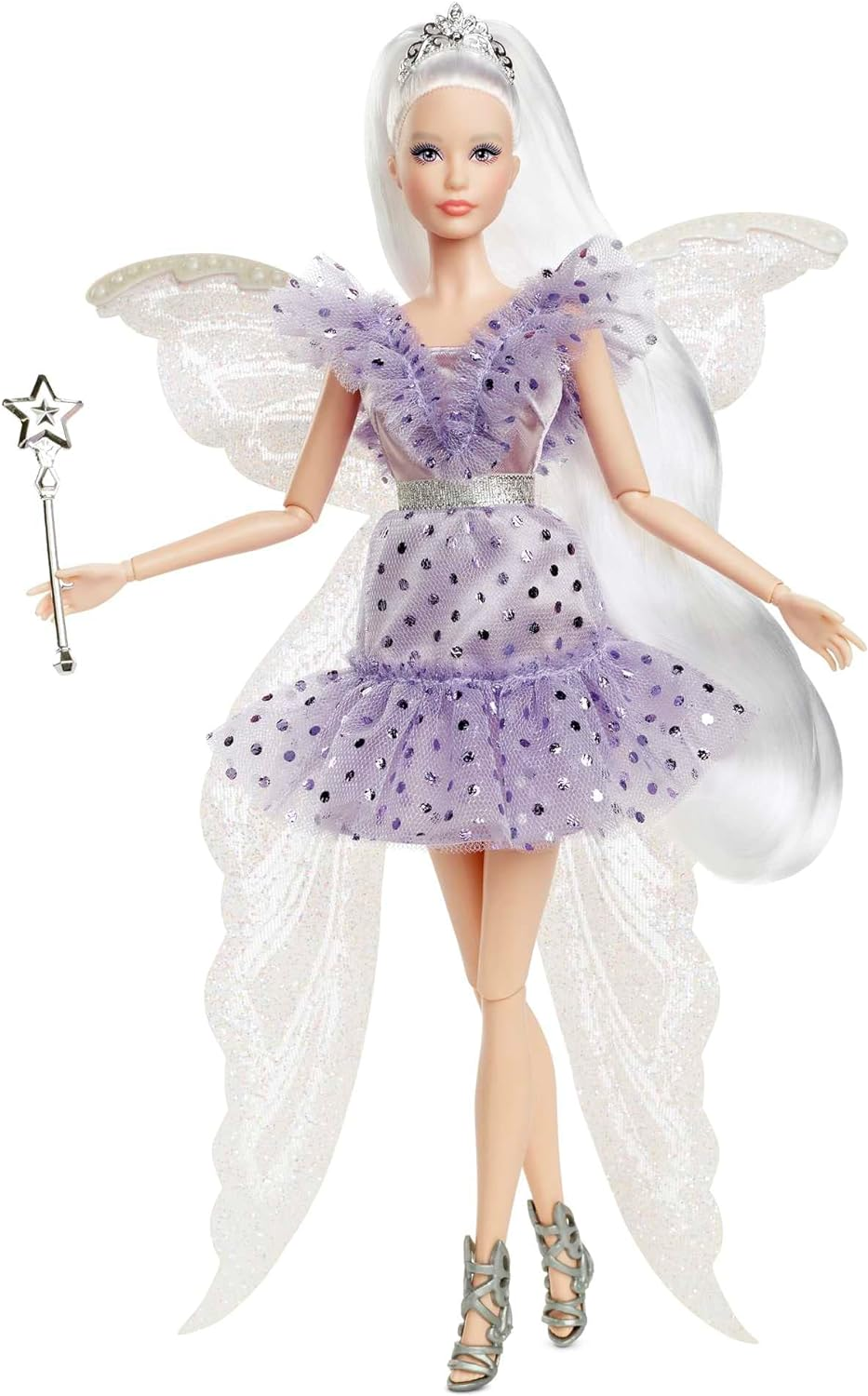 Barbie Signature Tooth Fairy Doll, Collectible Barbie Doll with Fairy Wings, Wand & Coin Bag
