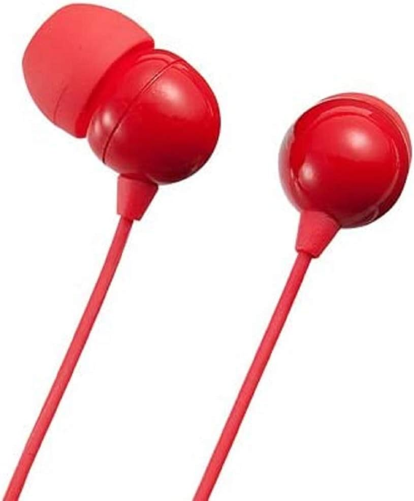 Sanwa Supply MM-HP117R Stereo Earphones (Red) - Black image number 3