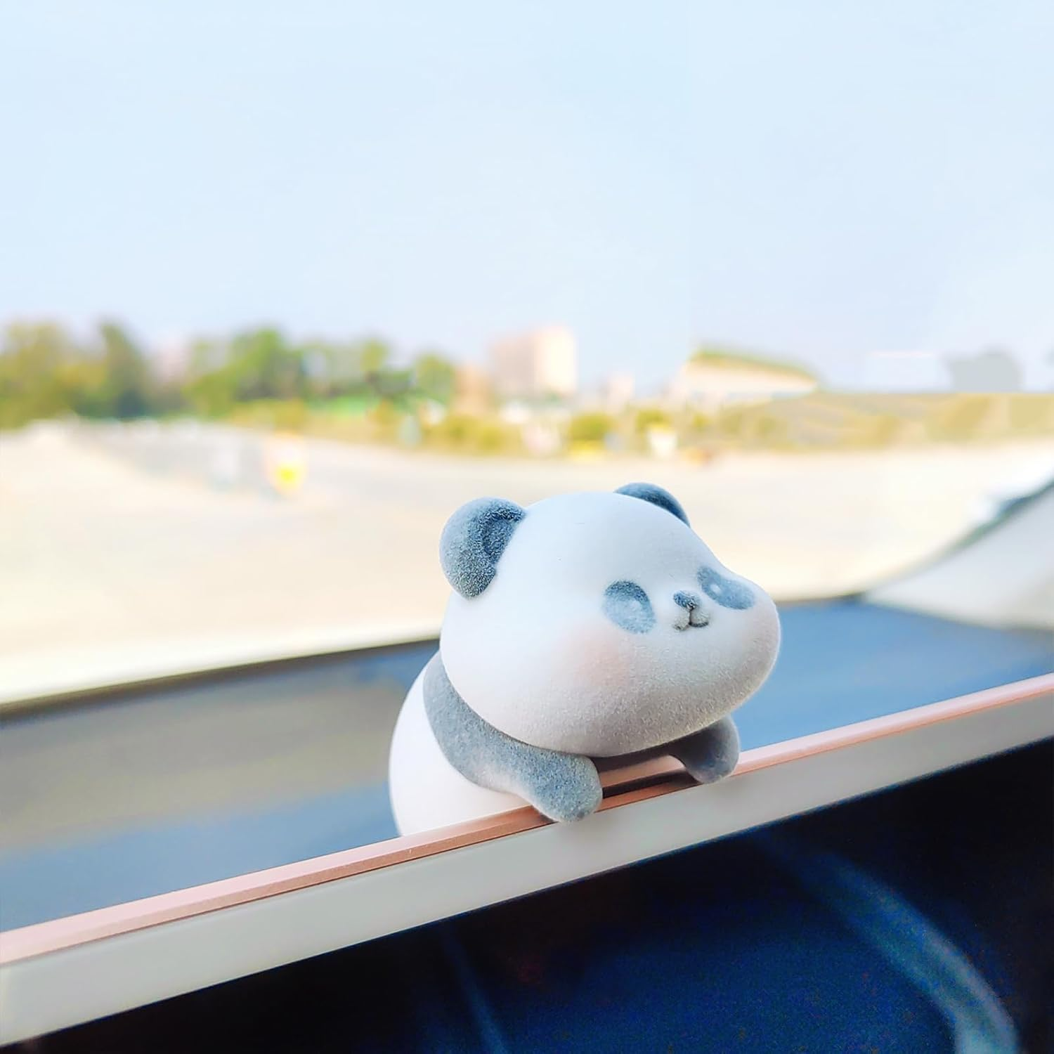 Cute Furry Animal Rear View Mirror Accessories, Car Dashboard Ornament Center Screen Decoration Rearview Mirror Charm, Car Accessories Interior Decor for Women/Men image number 6