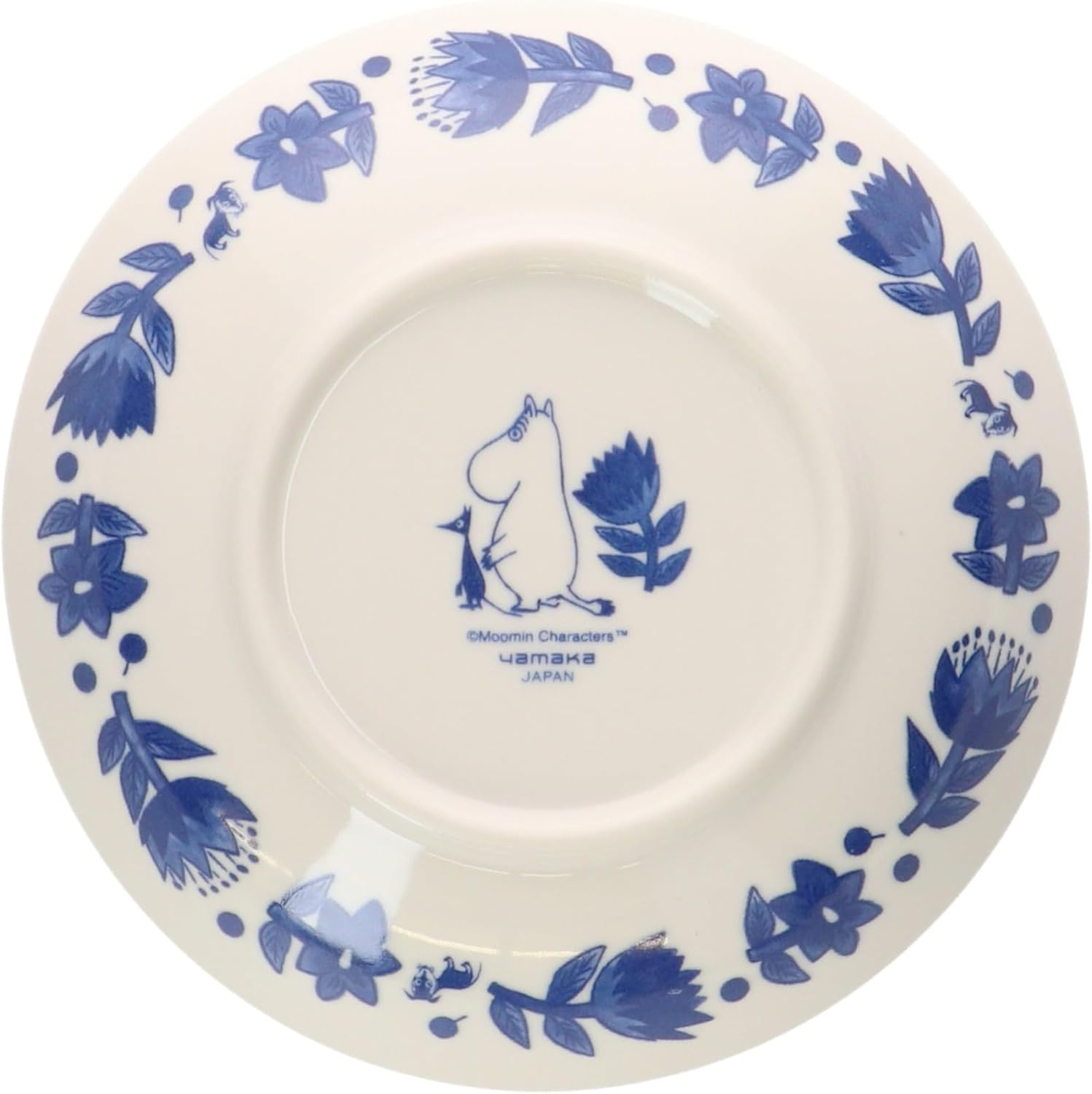 Moomin MM7000-76 Blue Flora Ceramic Bowl, 6.7 Inches (17 Cm), 3 Piece Tableware Set, Scandinavian Miscellaneous Goods, Moomin Goods, Mother'S Day, Present, Made in Japan image number 1