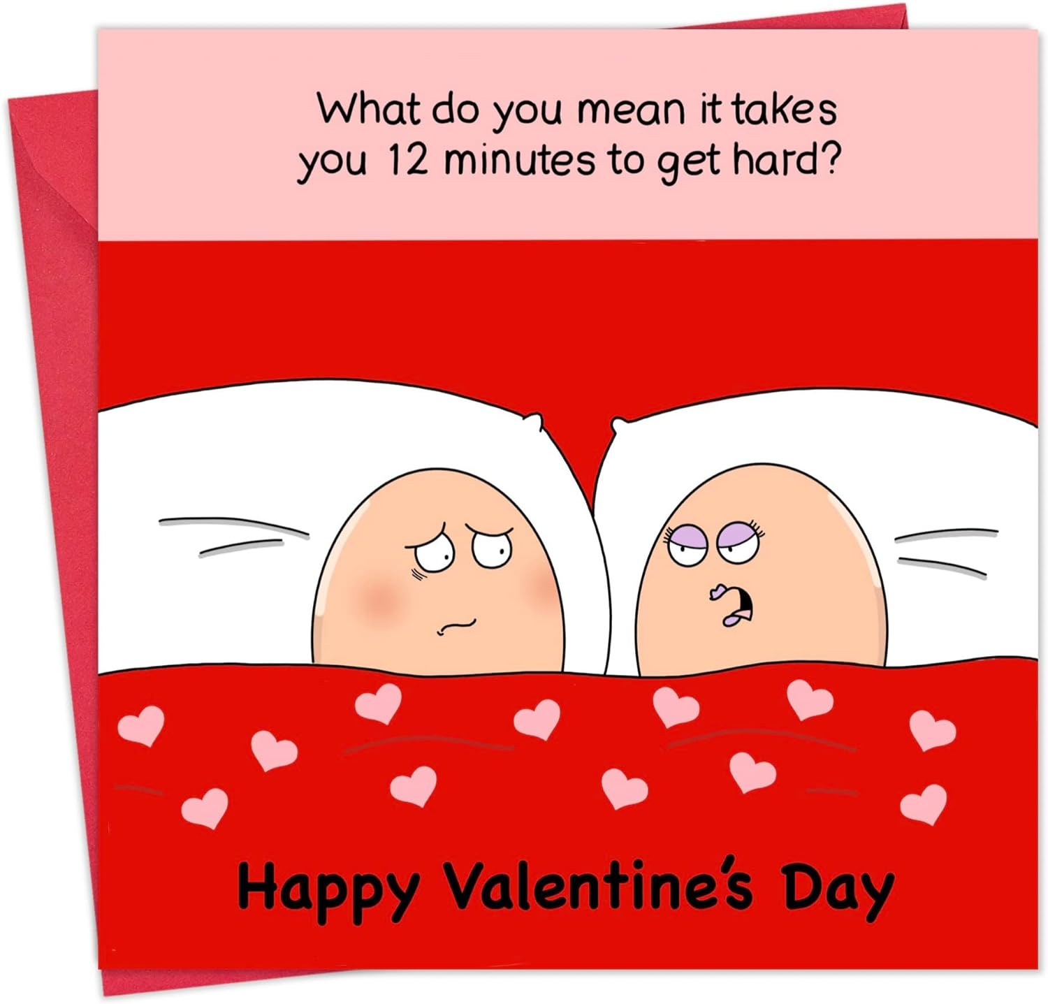 Twizler Funny Valentines Card - Eggs Getting Hard - Valentine'S Day Card for Husband Wife or Boyfriend Girlfriend Partner - Happy Valentine'S Day for Him Her Fiance Fiancee image number 6