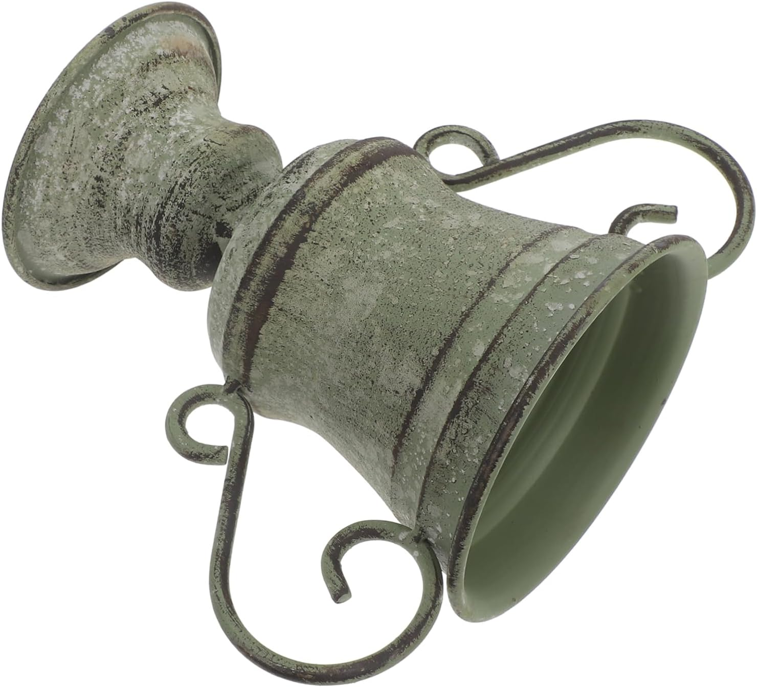 Happyyami Vintage Rustic Planter Pot for Outdoor Plants and Garden Decoration, Green Distressed Flower Pot for Balcony Patio, Decorative Flower Planter Suitable for Garden and Home Gardening image number 2