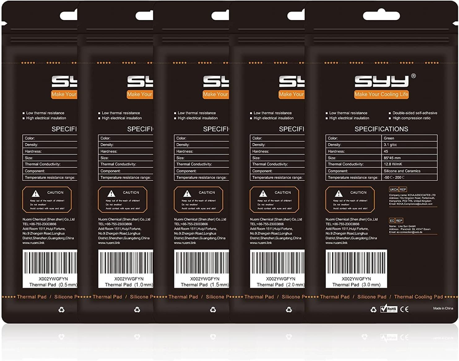 Thermal Pad SYY Silicone Thermal Pads 80X40X3Mm, High Temperature Resistance and Non Conductive for Laptop Heatsink/Gpu/Cpu/Led Cooler image number 6