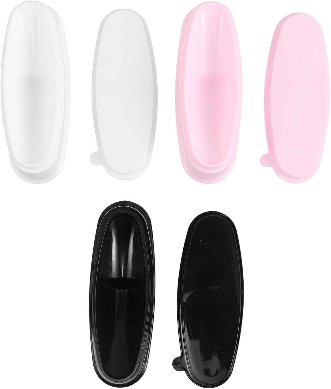 FOYTOKI 3Pcs Nail Powder Organizer Tray Portable Dip Powder Recycling Containers with Design for Manicure Professionals and Mobile Nail Techs Includes White Pink Black and Travel Use image number 3