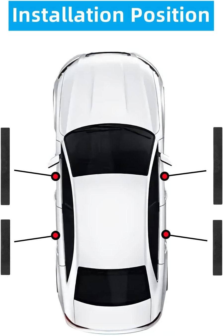 4Pcs Car Door Sill Protector for Subaru Ascent BRZ Crosstrek Forester Impreza Legacy Outback,Self-Adhesive Carbon Fiber Tape anti Scratch Car Door Edge Guards Door Entry Guard Stickers