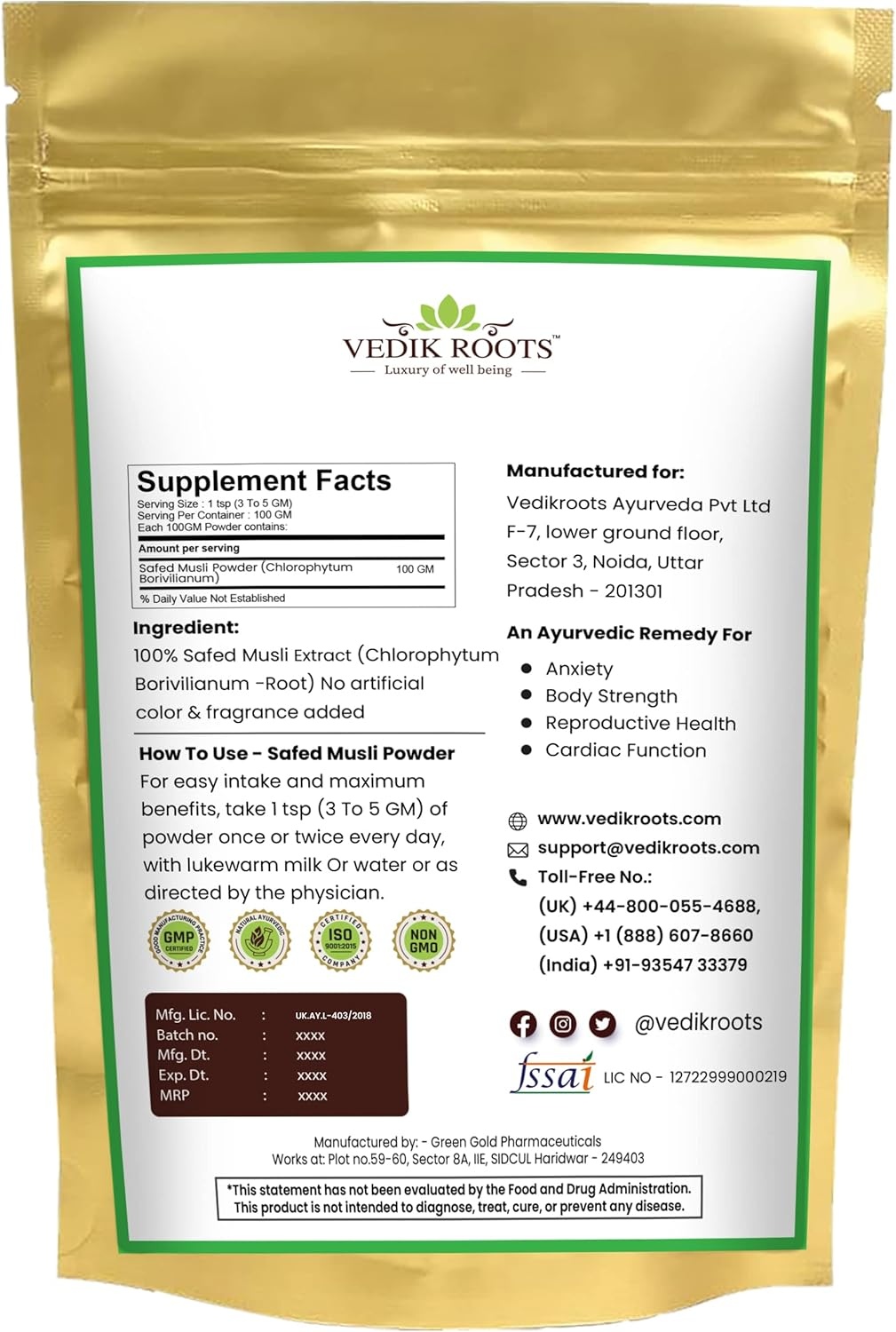 Ayurvedic Sitopaladi Churna Powder Respiratory Support for Cough Cold, Sore Throat & Digestive Wellness Useful in All Types of Cough (Pack of 1,100 Grams) image number 3