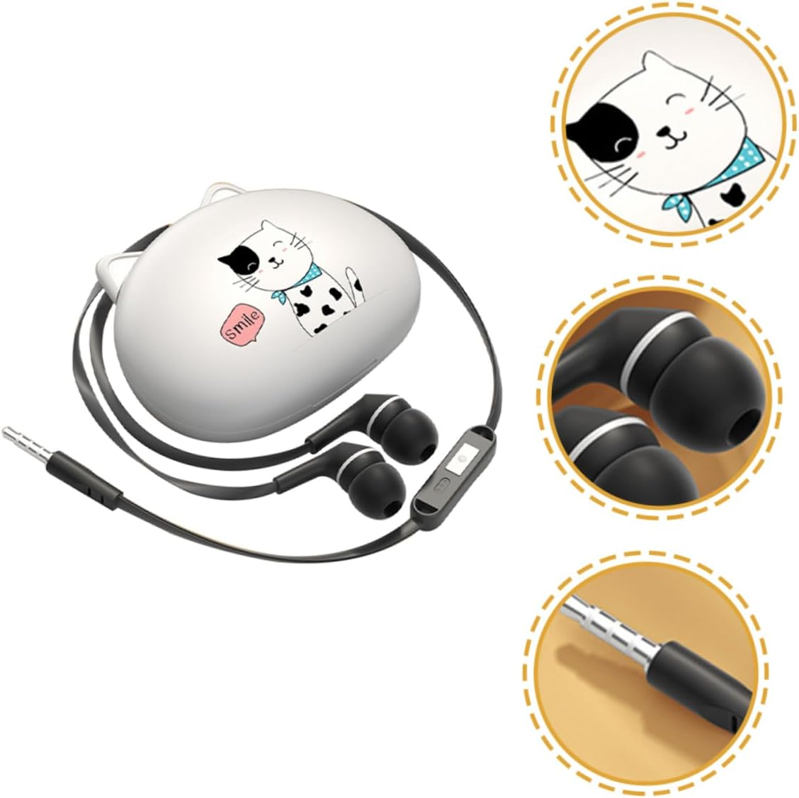 In-Ear Corded Earphones with Microphone Compatible with Popular Smartphones Wired Earbuds Portable for Mobile and Computer Use Dc0.5-2.0V Voltage Range image number 1