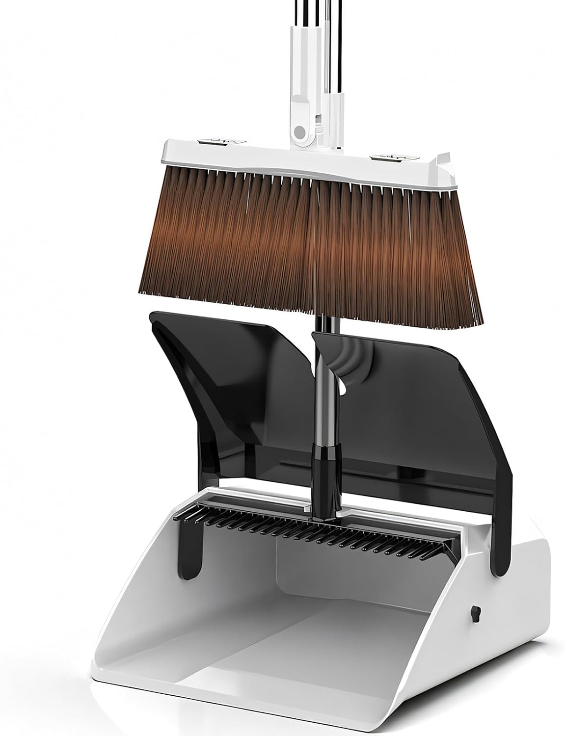 Commercial Heavy Duty Broom and Dustpan with Comb Set, Perfect Dustpan and Brush, Combination for Efficient Home Cleaning, Yellow and Blue image number 5