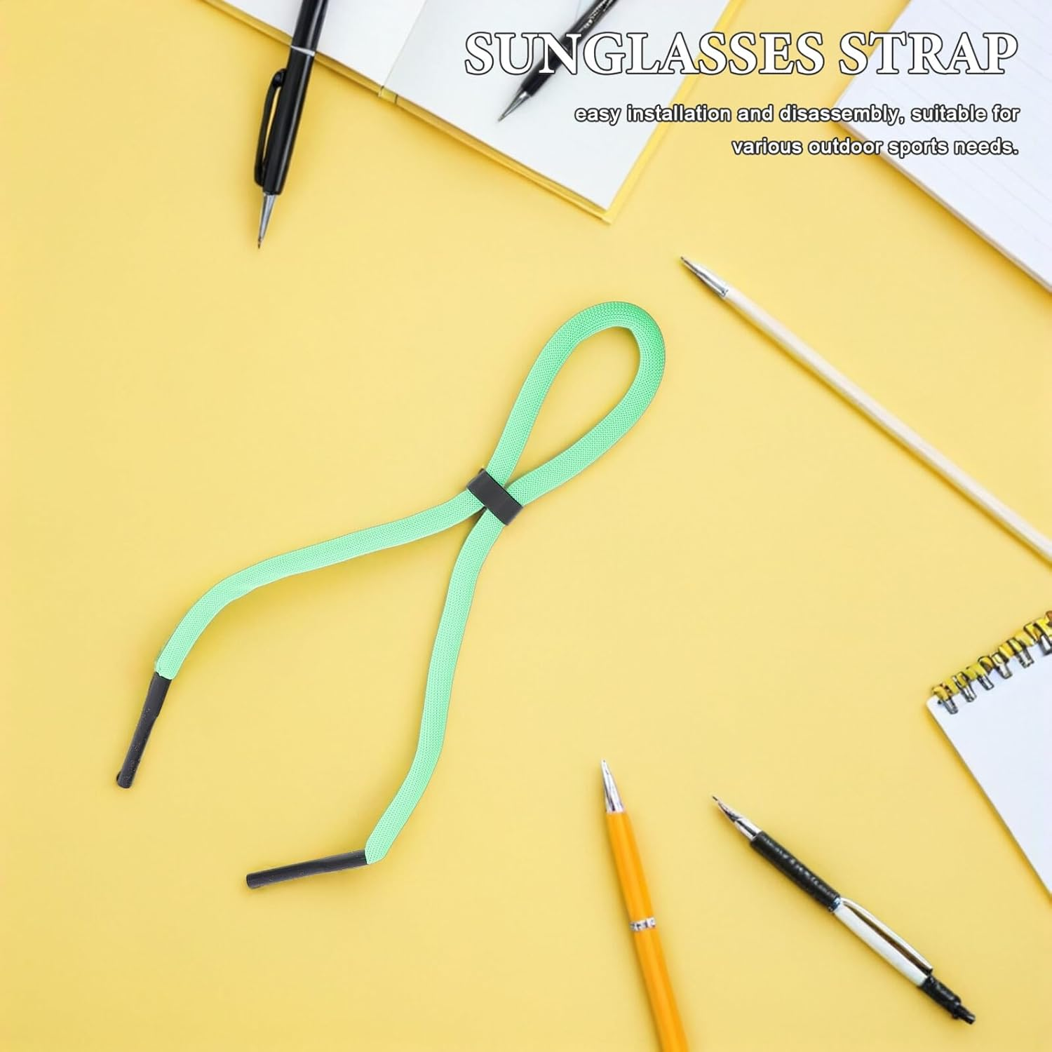 DEARMAMY 4Pcs Floating Sunglass Straps Adjustable Eyeglass Lanyards for Men Water Buoyant Floating Eyewear Retainer Cord for Kayaking Boating Swimming image number 2