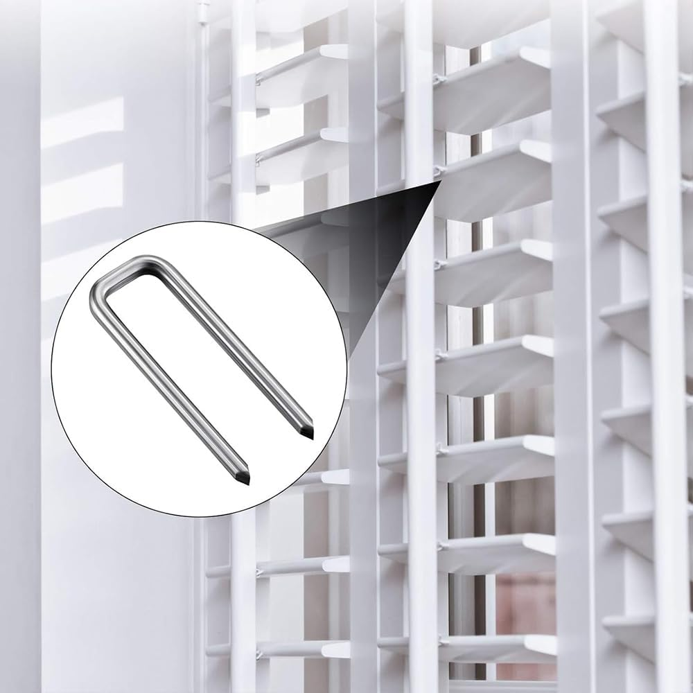 85 Pcs Shutter Repair Kit, Plantation Shutter Repair Tool Set,Shutter Fasteners,Repair Plantation Shutters Tool Kit with Shutter Repair Spring Pins,U-Shape Shutter Louvers Staples image number 4