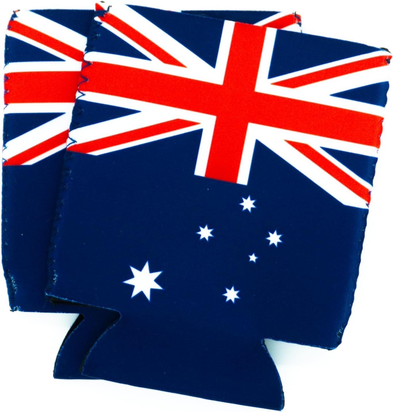 Stubby Holder Can Coolers for Drink Can (2-Pack) and Soft Drinks and Beer with Foldable Australian Themed Sleeve for Sublimation Heat Transfer (Australian Flag) image number 3