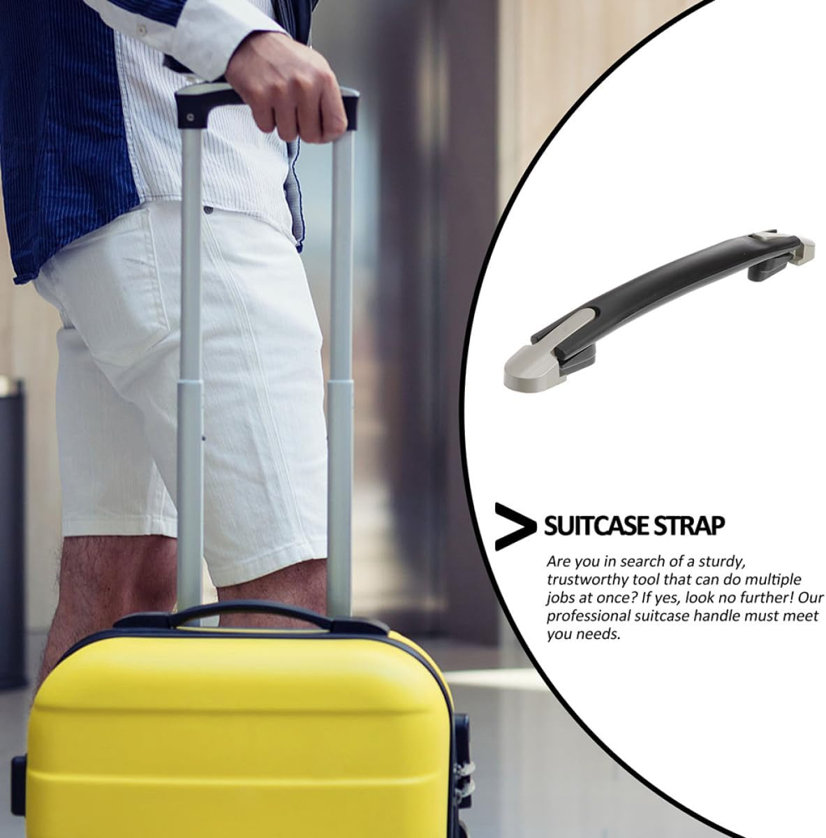 SUPVOX Suitcase Handle Grip Replacement Screws Sturdy Luggage Handle for Travel Suitcases and Luggage Cases image number 5