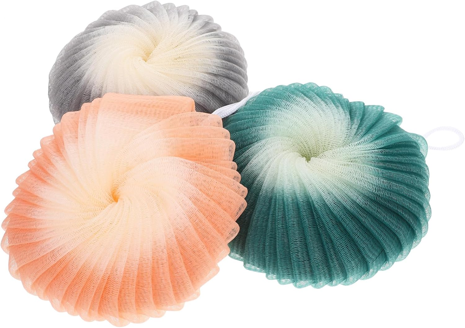 3Pcs Conch Flower Bath Ball Soft Exfoliating Shower Ball for Body Skin Cleaning Tool Bathroom Scrubber and Exfoliator for Shower Use image number 2