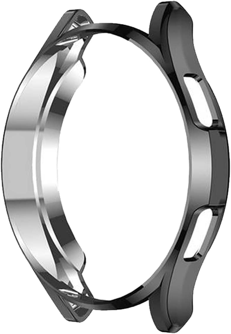 [2 Pack] for Samsung Watch 4 Classic 46Mm Case, Soft TPU Protective Cover Bumper Shell Compatible with Samsung Galaxy Watch 4 Classic 46Mm (Black+Transparent) image number 4