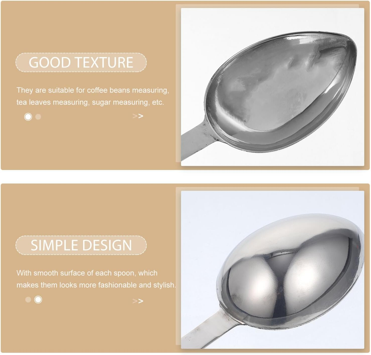 COHEALI Stainless Steel Measuring Spoon 1/4 Cup Metal Grain Scoop for Dry and Liquid Ingredients Kitchen Tool Metric Measuring Spoons for Baking and Cooking image number 5