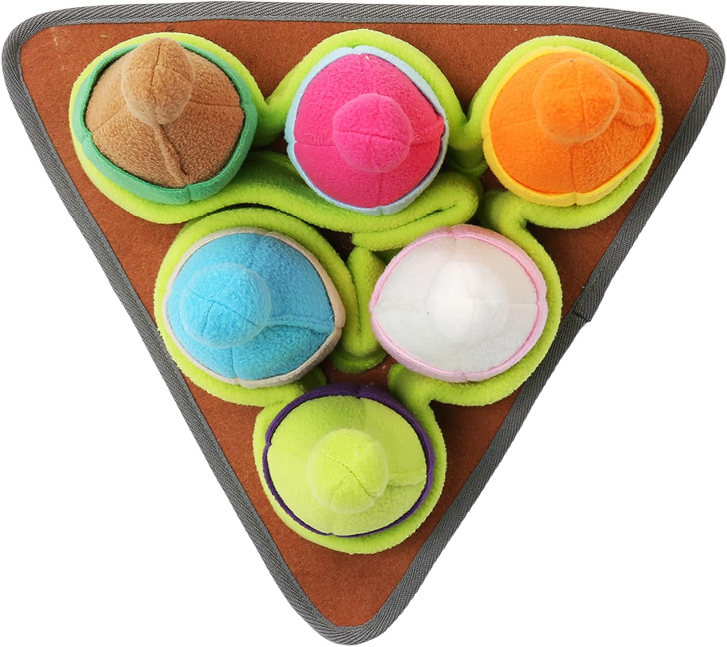 Snuffle Mat for Dogs,Pet Sniffing Pad Slow Eating Reduce Boredom Dog Sniffing Feeding Mat Puzzle Toy with Squeaky Bowling for Smell Training image number 5