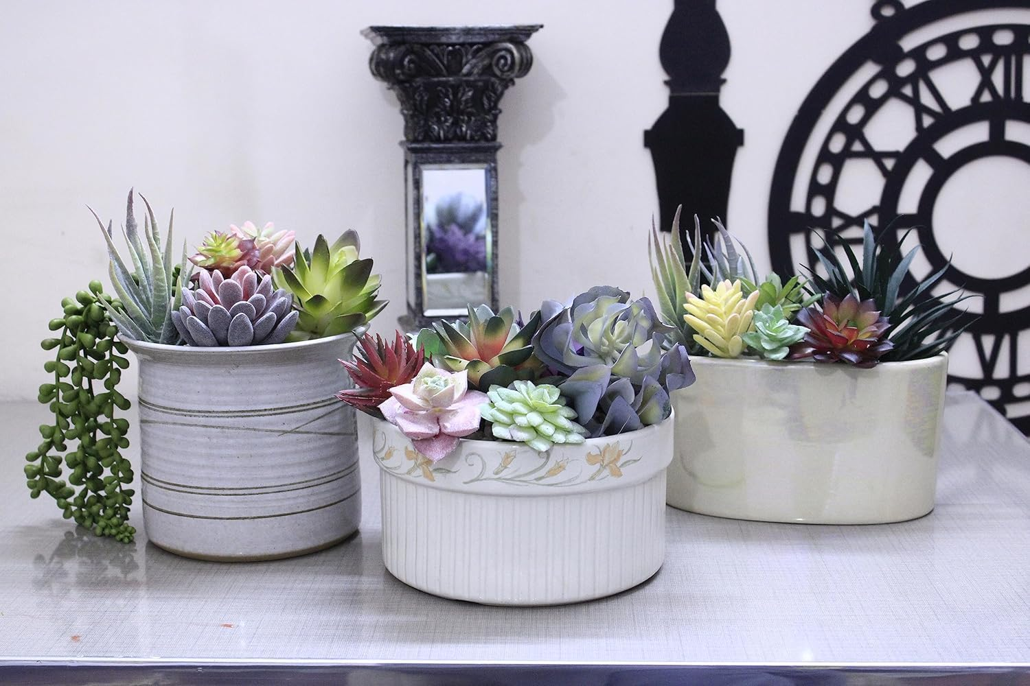 Fake Succulents Unpotted - 20 Pack - Realistic Succulent Plants Artificial - Large Faux Succulent Bulk DIY Home Decor - Fake Plant Cactus Greenery - Premium Mini Artificial Succulent Flowers image number 1