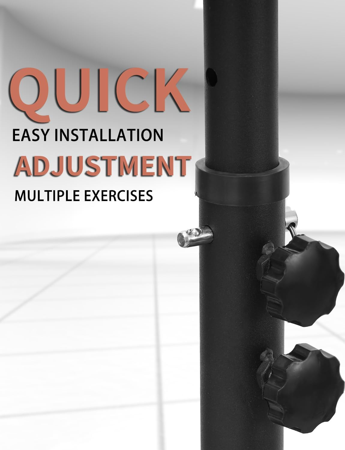 Fitarc Dip Bar, Adjustable Dip Stand Station with Safety Connector for Full Body Strength Training. Adjustable Height from 30&rdquo; &ndash; 39&rdquo;, Pull-Ups, Push Ups. image number 1