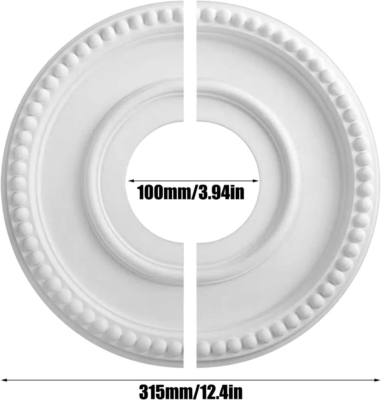 Qfdiwr Ceiling Hole Cover, Ceiling Fan Cover, round Panel PU Inner Diameter 10 Cm Outdoor 31.5 Cm for Basements, Technical Facilities, Schools image number 6