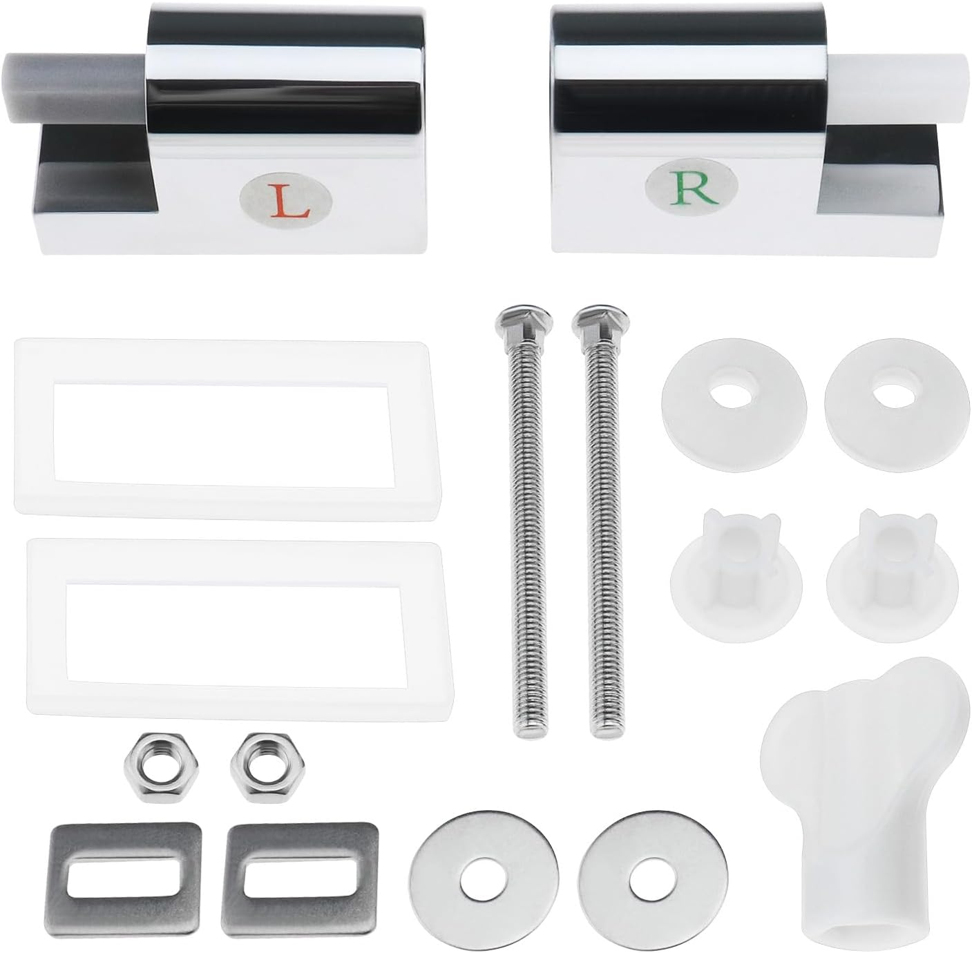 SING F LTD Toilet Seat Hinges Set - Left & Right Soft Close Fittings Accessories Compatible with Duro Soft-Close Mechanism image number 3