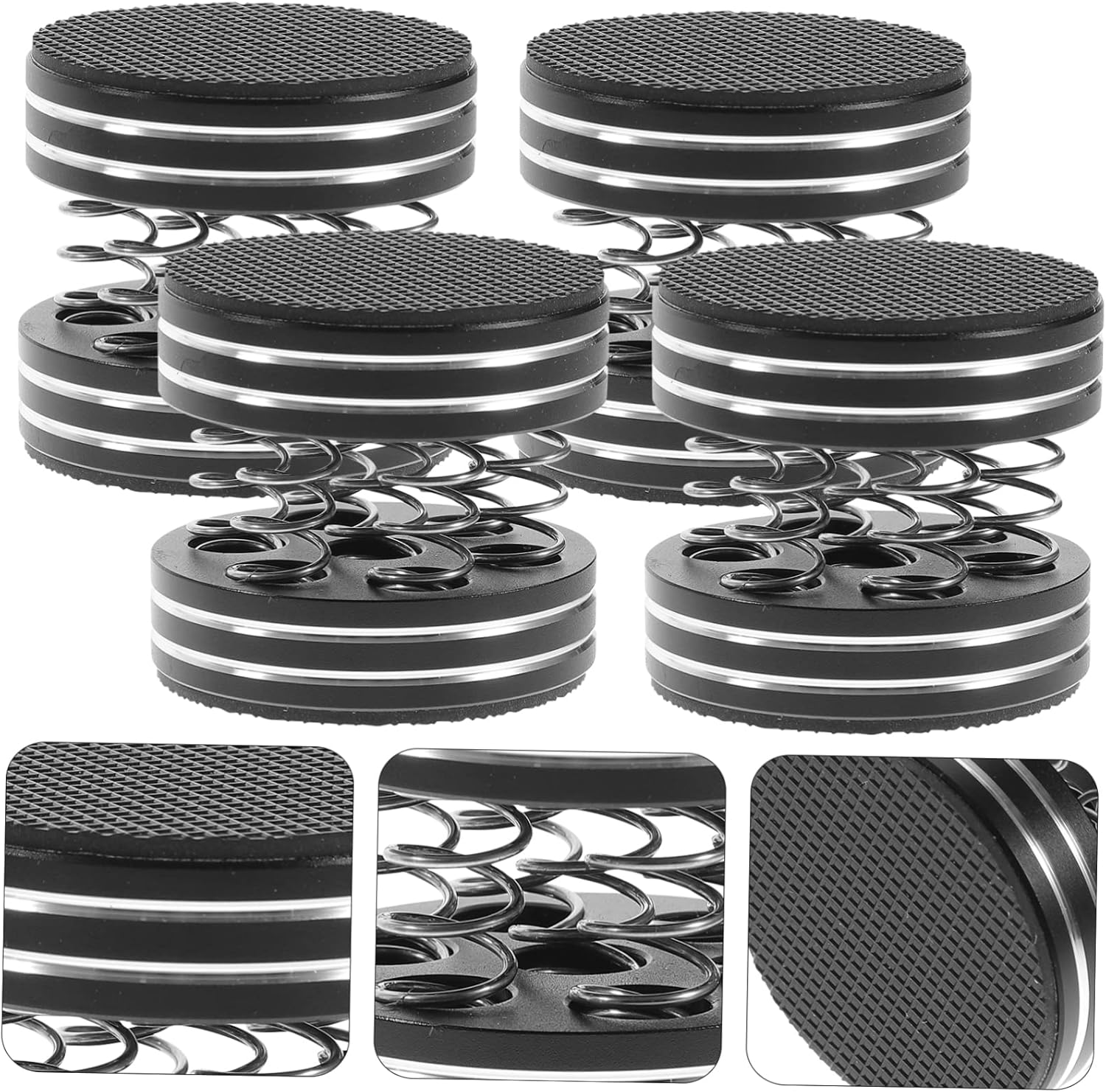 ARTIBETTER 4Pcs Speaker Isolation Feet and Vibration Absorber Spring Pads for Hifi Audio Equipment Subwoofer Stand Black Vibration Damper Speaker Floor Protector for Home Audio image number 3