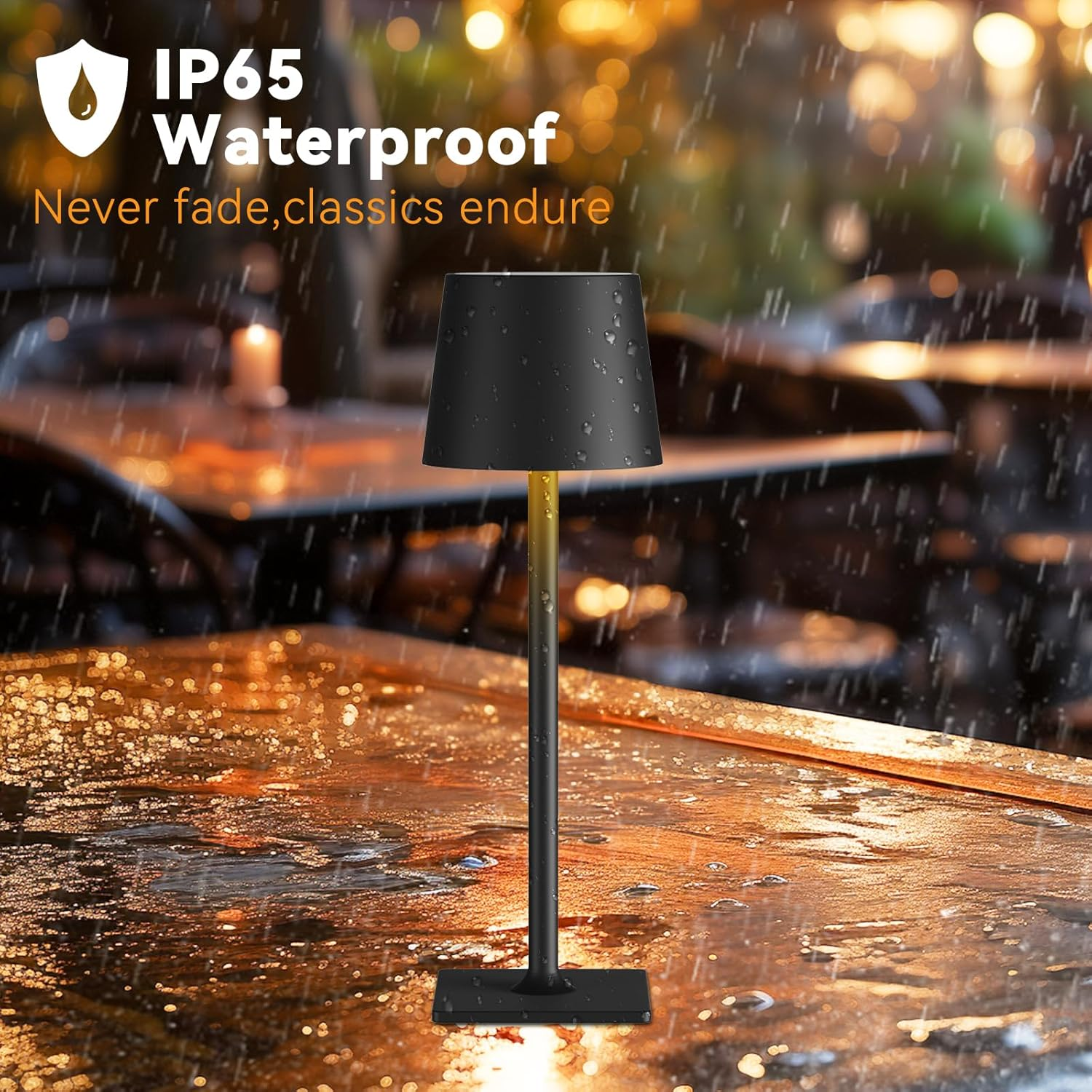 Yogaret 2 Pack Rechargeable Table Lamps,Cordless Lamp with 6000Mah Battery Operated, Portable Indoor/Outdoor Table Lamp for Patio Restaurant Home Dinner Dining Kitchen,Waterproof & Wireless - Blue image number 2