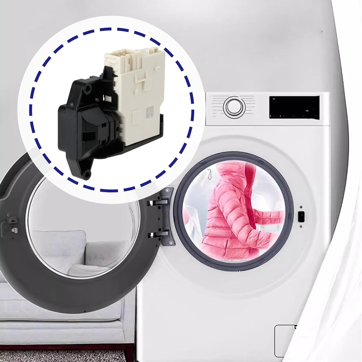 Washing Machine Electric Door Lock DFS03857 Compatible with Bosch Compatible with LG FH4U2VCN2 image number 5