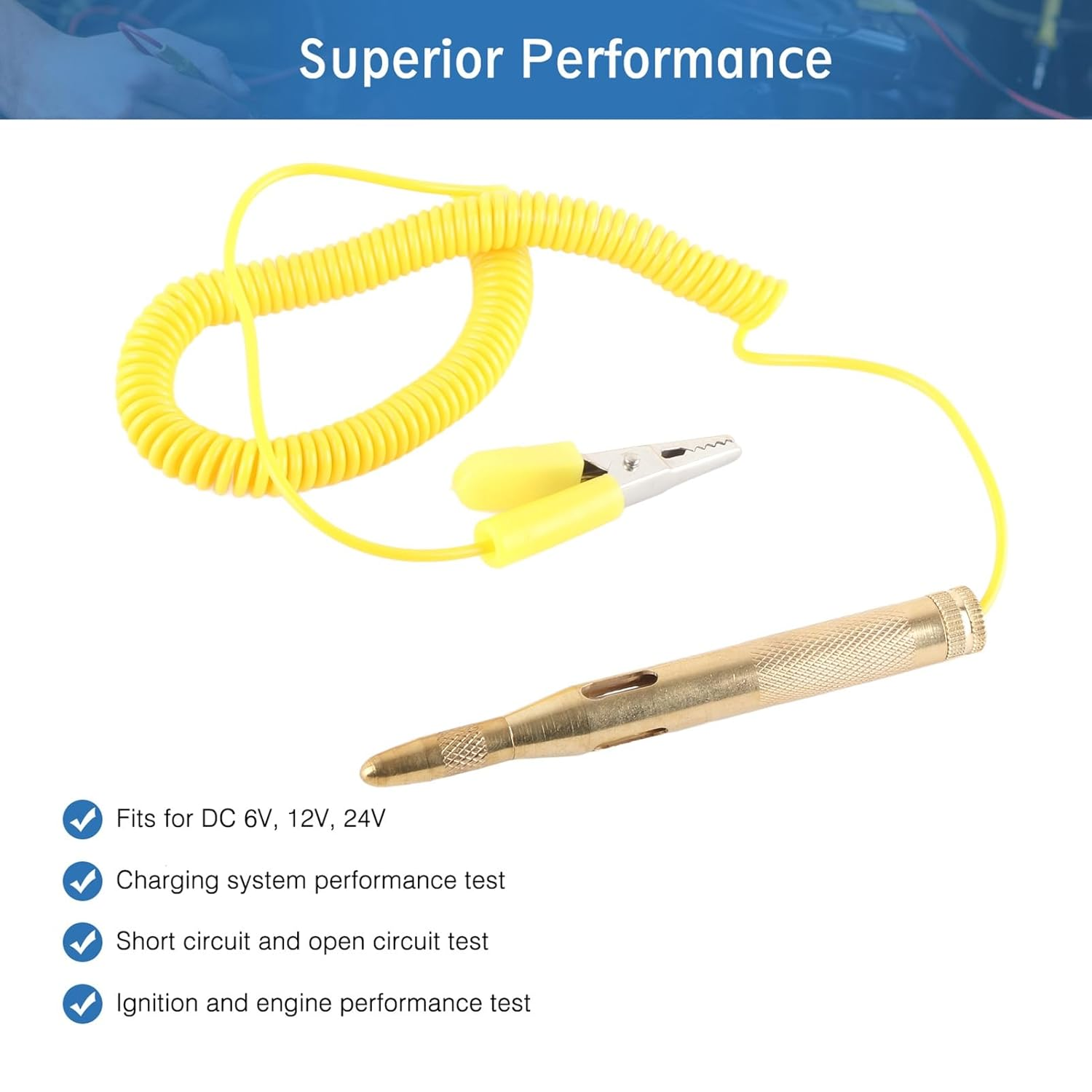 6-24V Car Voltage Tester Pen Heavy Duty Test Light for Auto Truck Electrical Circuits and Automotive Diagnosis image number 1