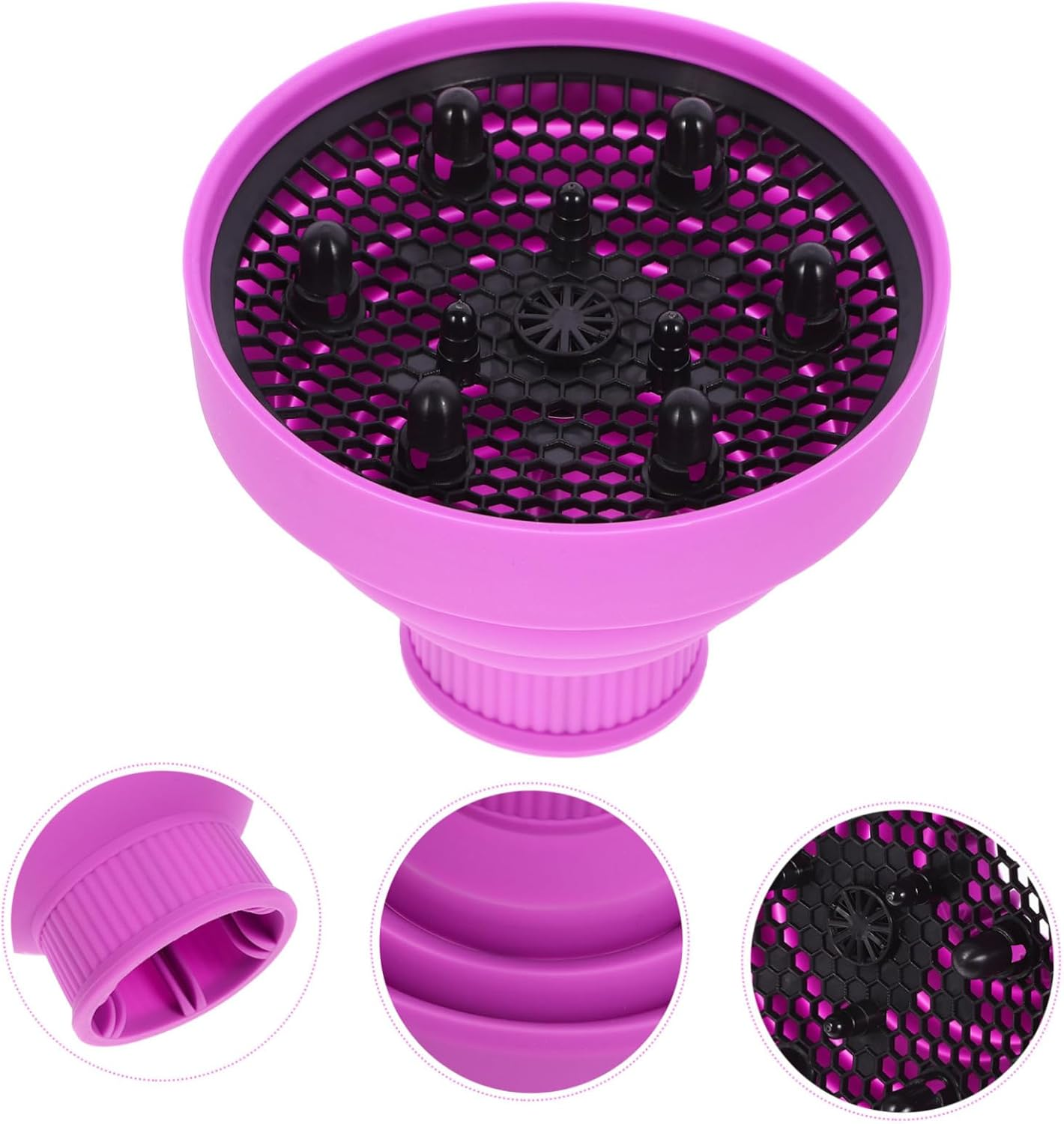 BELLIFFY Collapsible Hair Dryer Diffuser Attachment Portable Travel Hair Diffuser Lightweight and Quick Drying Salon Accessory