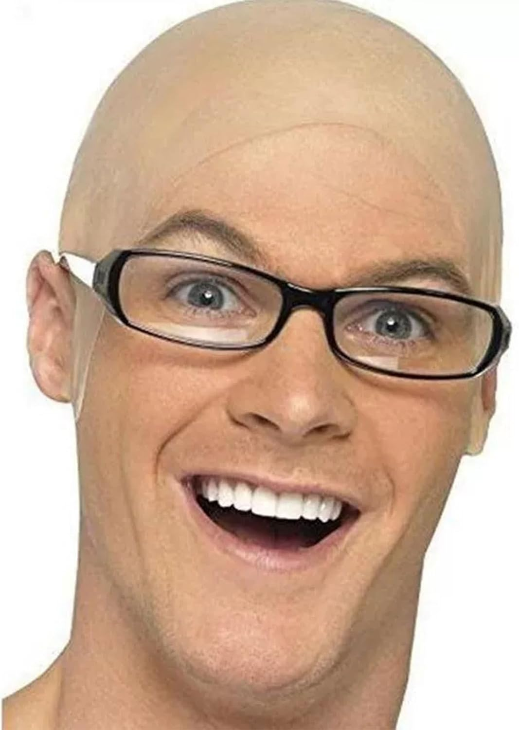 RIBHNXHI Stretchable Thick Bald Cap Latex Skin-Like Party Cosplay Adult Men Women Gear image number 3