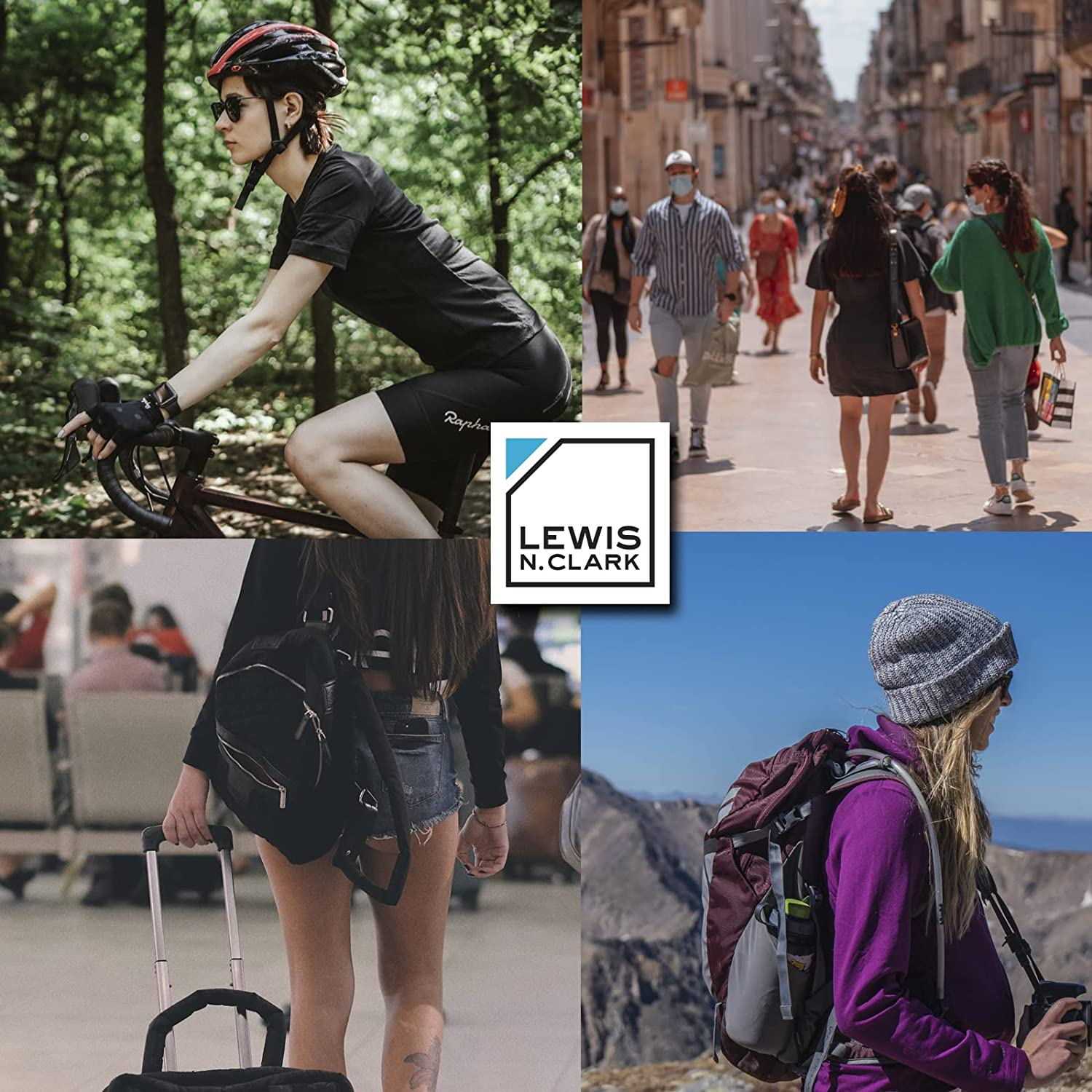 Lewis N Clark Triple Security Lock: TSA Luggage Locks for Suitcases, Carry On, Laptop Bag & More, Set Combination Lock to Create Secure Padlock for Travel, Vacation, Business, or Backpacking