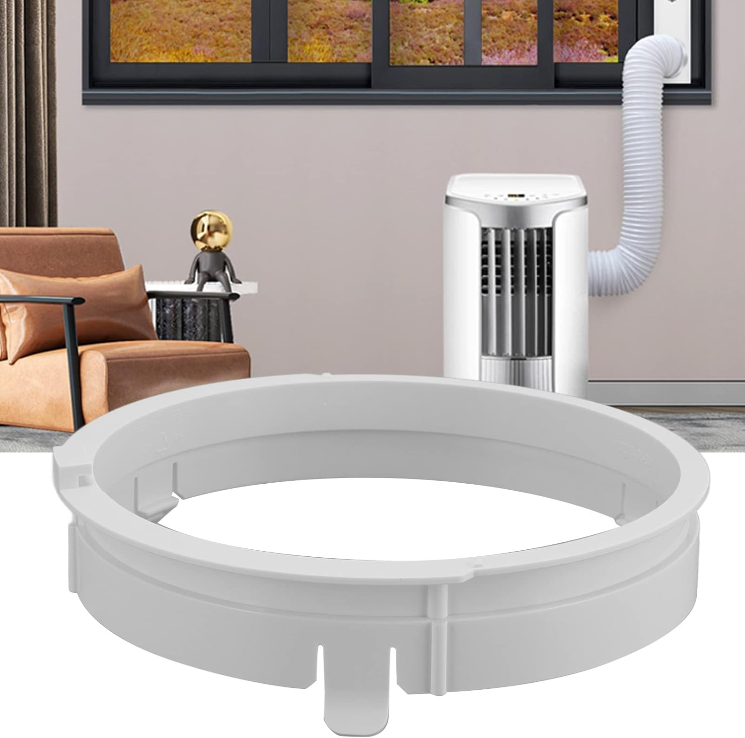 Portable AC Hose Connector,Abs Adjustable Exhaust Duct Interface for Midea 1.5P Mobile Air Conditioner KYR 35 image number 3