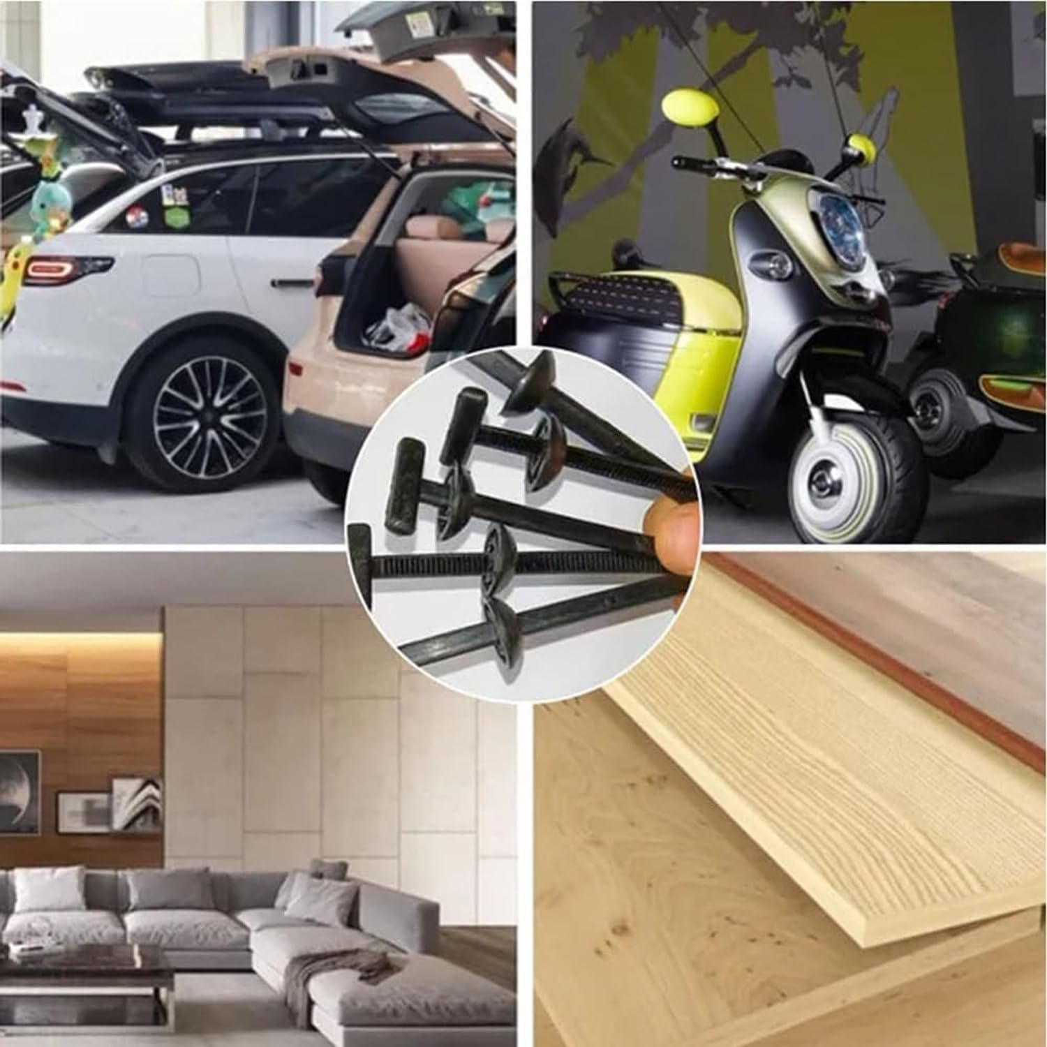 100PCS Nylon Universal Cable Tie Buckle, Universal Push Mount Cable Zip Tie Compatible, Heavy Duty Self-Locking Nylon Zip Ties Holder for Car Repair, UV Resistant Black Plastic Zipties Cinch Straps ﻿ image number 5