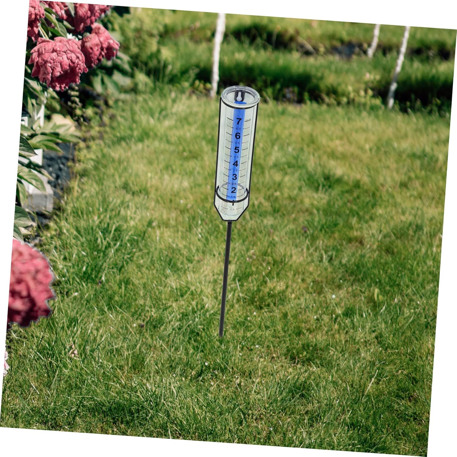 POPETPOP Rain Gauge Outdoor Decorative Large Numbers Rain Measuring Tool for Garden and Deck image number 4