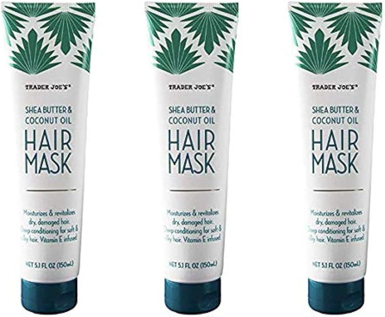 3 Pack Bundle Shea Butter and Coconut Oil Hair Mask 5.1 FL OZ (150Ml) per Bottle