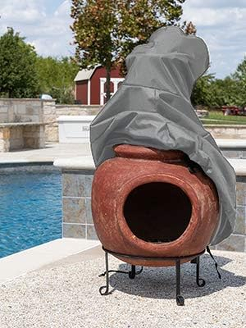 Chiminea Defender - Durable, Weather-Proof Chiminea Fire Pit Cover (Grey) image number 4
