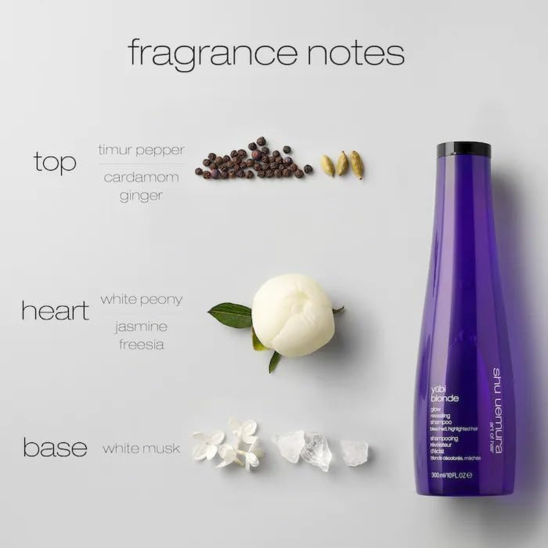 Shu Uemura Yubi Blonde Glow Revealing Shampoo - Bleached, Highlighted Blondes 300Ml image number 3