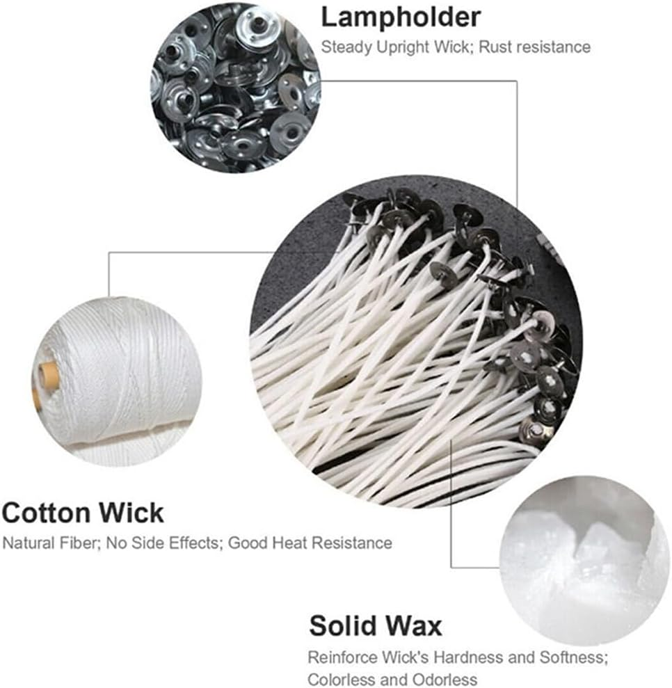 Candle Wicks 100PCS Candle Wick Centering Device for Soy Beeswax Candle Making and Candle DIY image number 4
