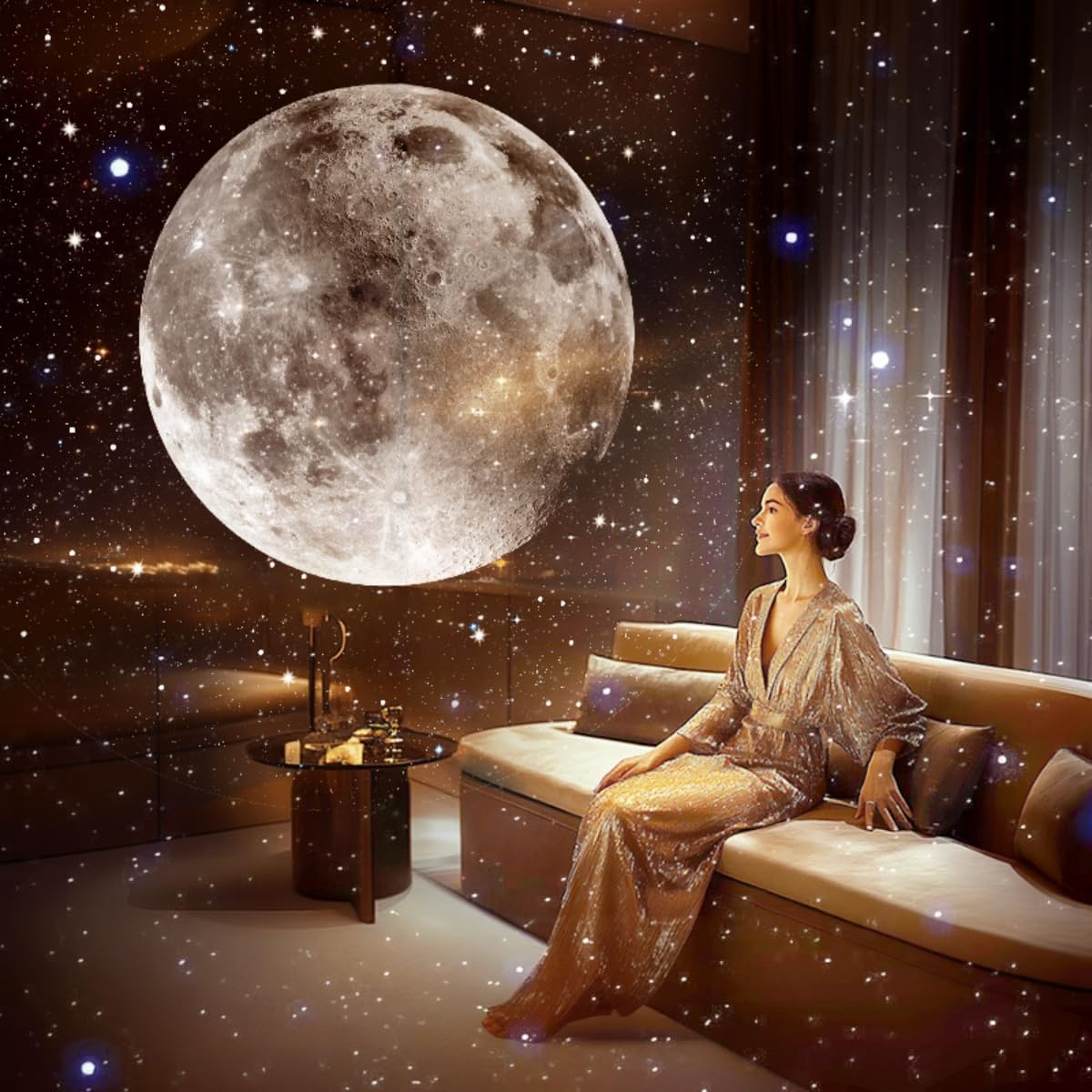 Star Projector, 13 in 1 Meteor Planetarium Lamp, Planetarium Galaxy Projector with Milky Way Moon, Starry Sky Night Light for Kids Adults Bedroom, Ceiling, Home Theater, Christmas, Room Decor image number 4