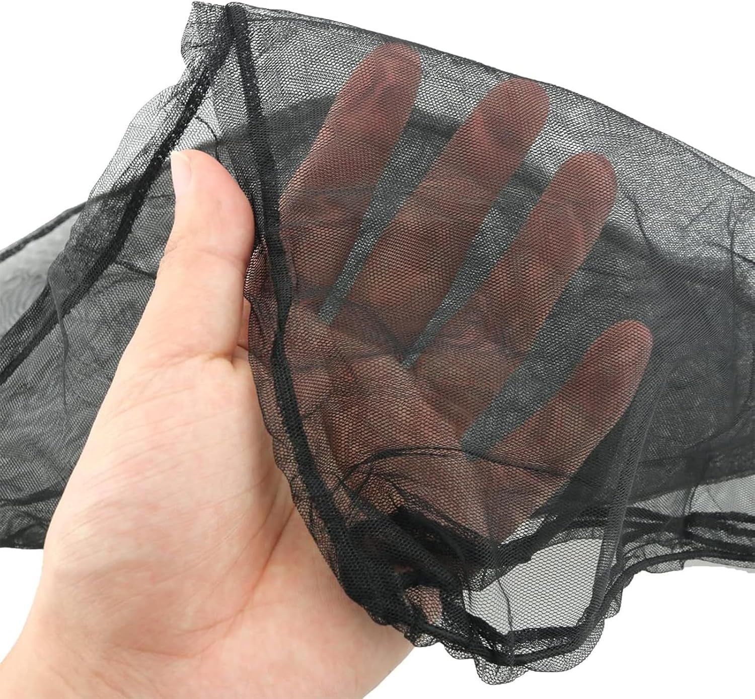 Premium Mosquito Head Net for Insect Protection 2 Pack Ultra Large Long Extra Fine Holes for Camping Hiking Fishing Gardening Safari Fits All Hats for Men and Women image number 1