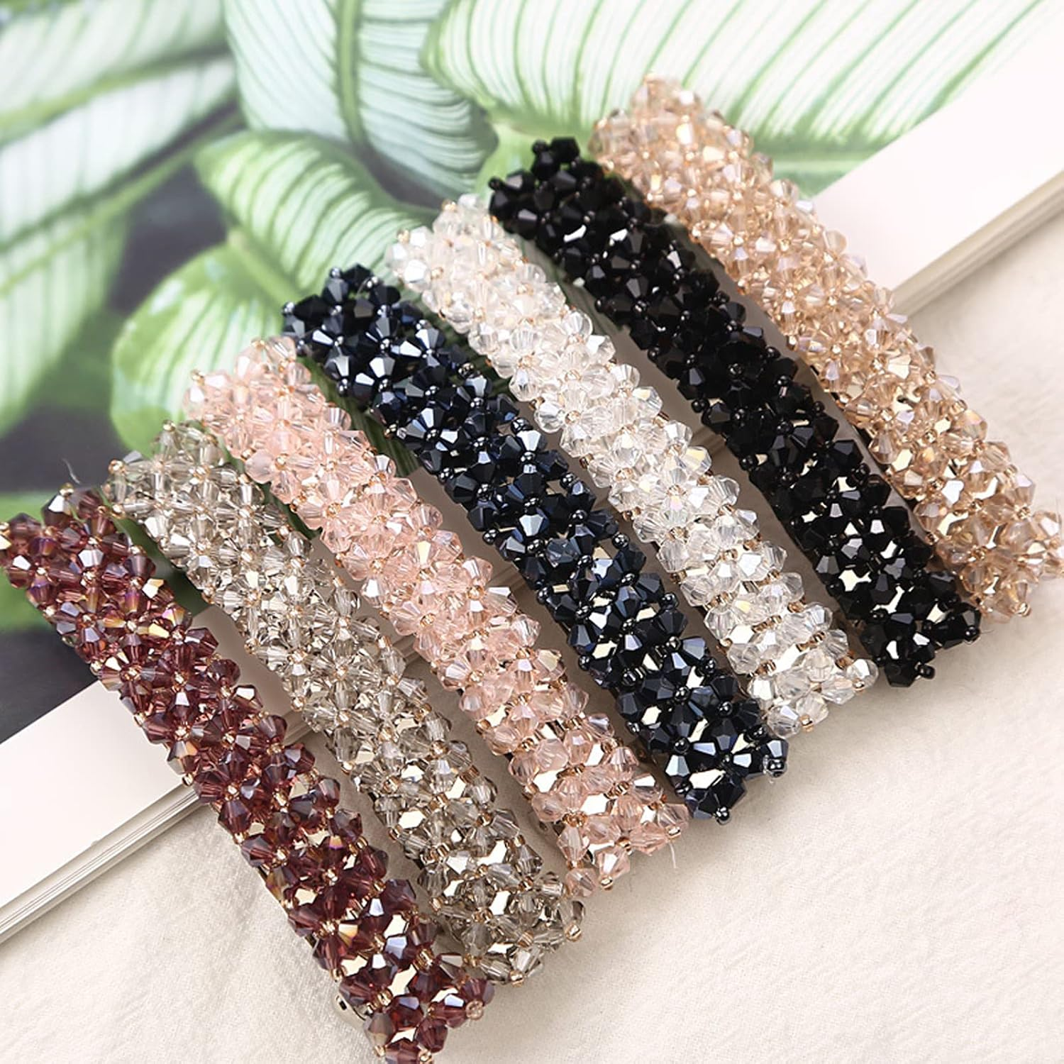 Jakeni Elegant Hair Clips Fashion Hair Barrettes for Women and Girls, Sparkly Glitter Rhinestones Flowers Hairpin French Style Hairclips Vintage Hair Accessoires for Women image number 2