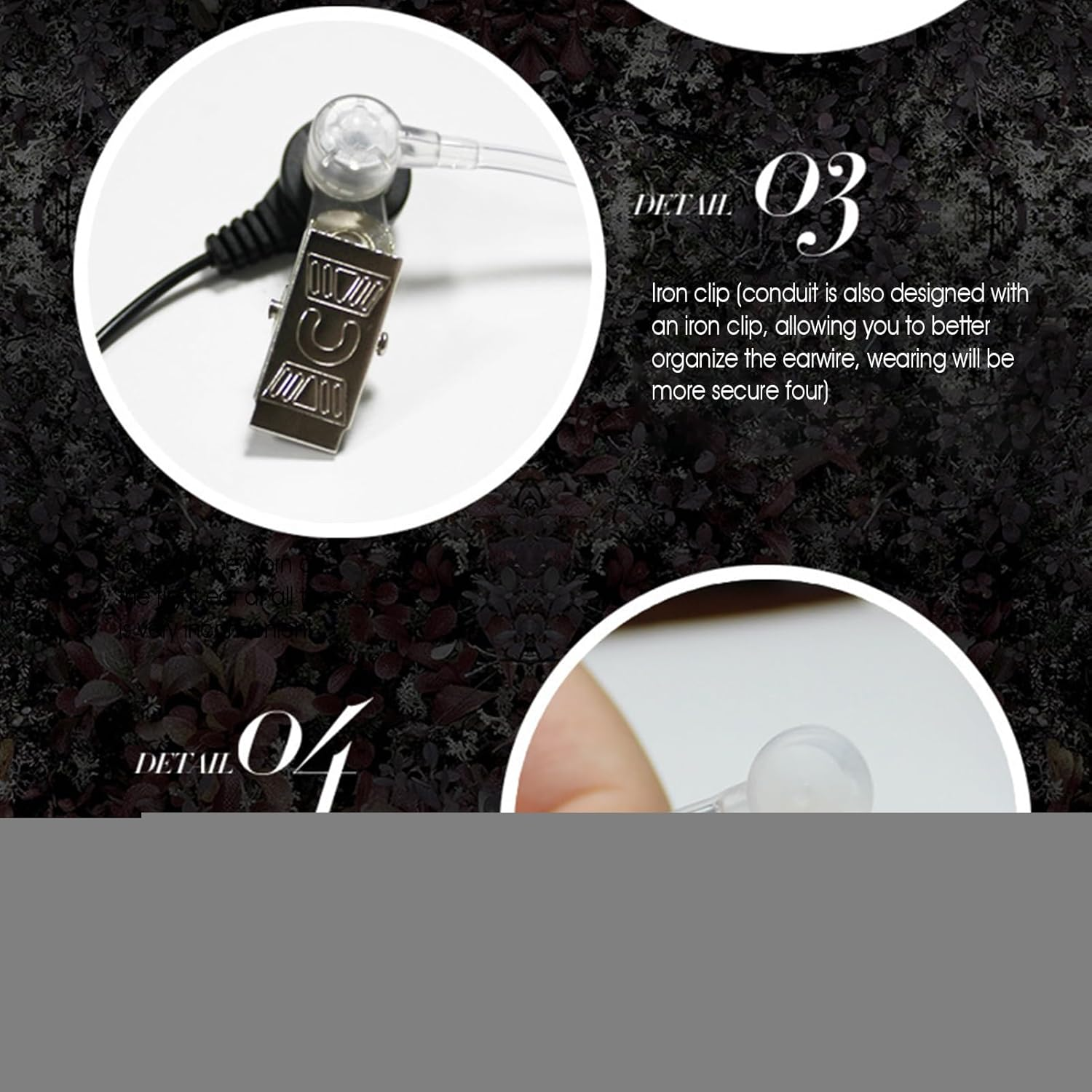 Microphone Headset Covert Acoustic Tube,Earpiece Headset Acoustic Tube Replacement - Versatile Ergonomic Microphone Headphones Accessories for Teen Enthusiasts Friends Professionals Adults image number 6