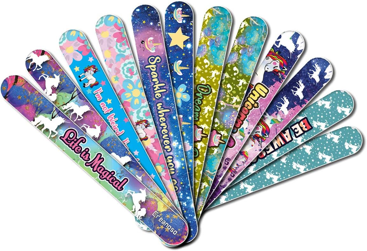 Creanoso Unicorn Emery Board (24-Pack) - Handy Nail Accessories - for Manicure Pedicure - Keep Your Fingernails and Toenails in Tip-Top Shape - Great Stocking Stuffers &ndash; Beauty Need Essentials