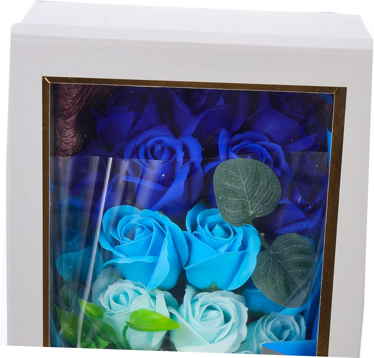 ULDIGI 1Set Soap Flower Handmade Artificial Flowers for Mother'S Day Valentine'S Day Bathroom Decor Non-Wilting Safe and Practical Soap Roses Gradient Box