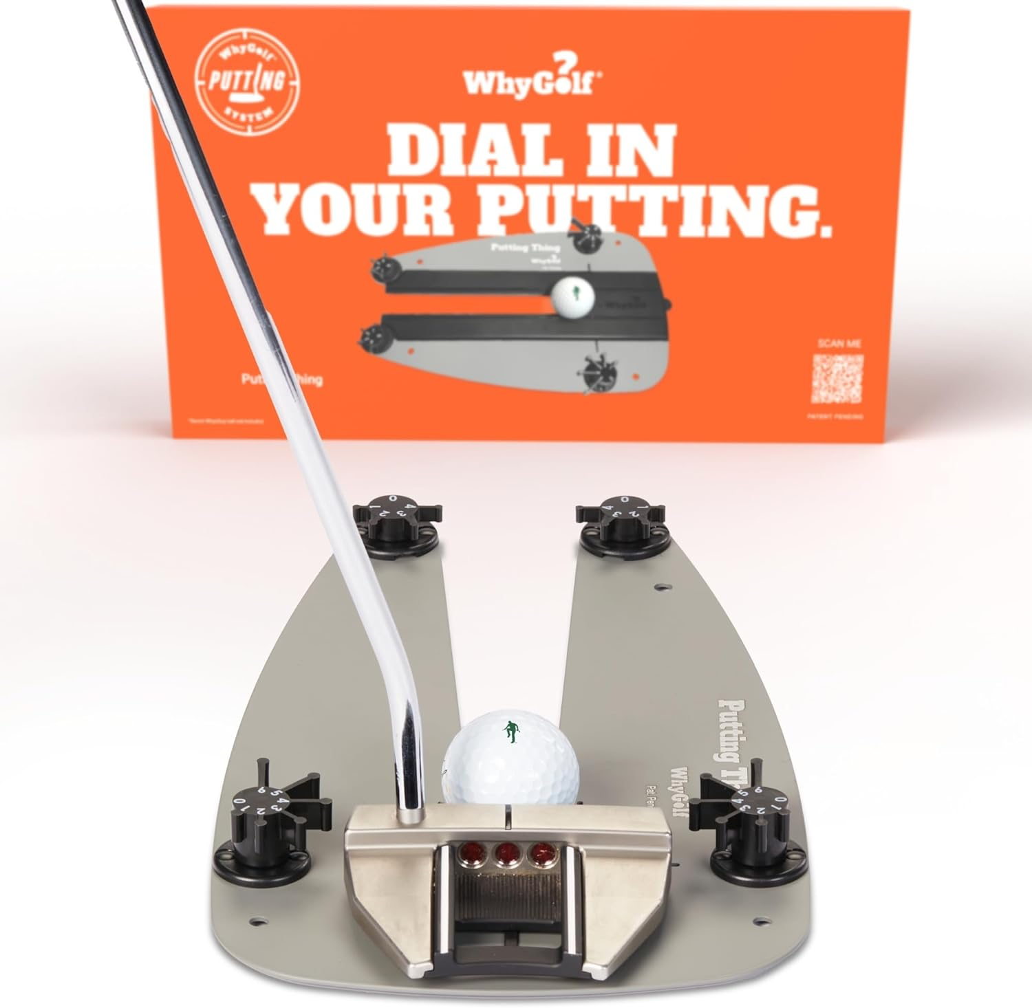 WHYGOLF WHYGOLF Putting Thing | Golf Accessory Trainer for Improved Putt Accuracy | Putting Green Practice | Golf Putter Teaching & Training Aid for Club Practice Equipment image number 1