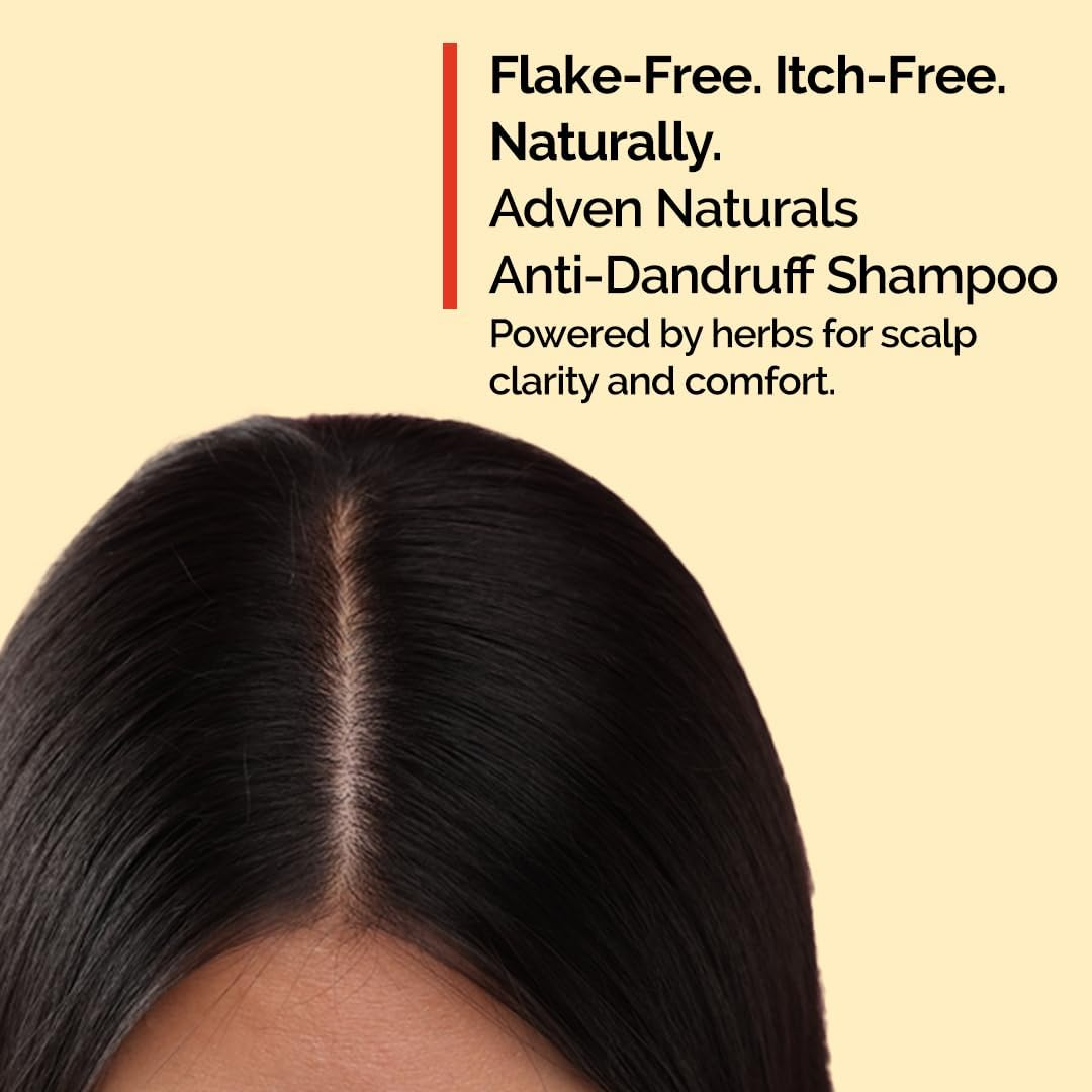 Adven Naturals Anti-Dandruff Shampoo with Neem & Tulsi - Pack of 2 (200ML Each)