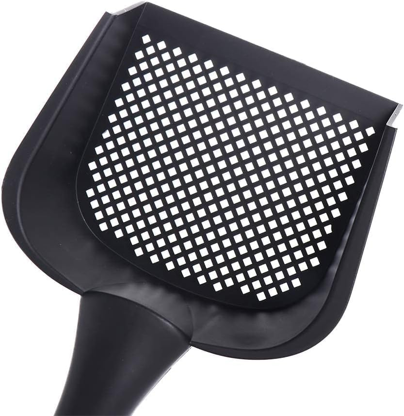 Large Cat Litter Scoop Flat Leading Edge Pet Poo Shovel Cat Fine Sand Scooper Sand Waste Scooper Easy to Clean Cat Toilet Products (Black, 28.8 * 10 * 3CM) image number 2