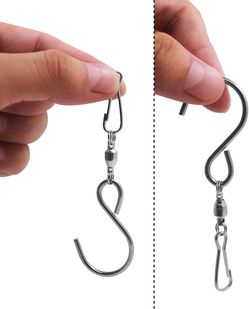 SENHAI 10 Pcs Swivel Hooks Clips for Wind Spinners Wind Chimes 5 Pcs Hanging Chains for Bird Feeders Billboard Chalkboard Planter (9.5 Inch) S Hook for Crystal Twisters Party Supply image number 2