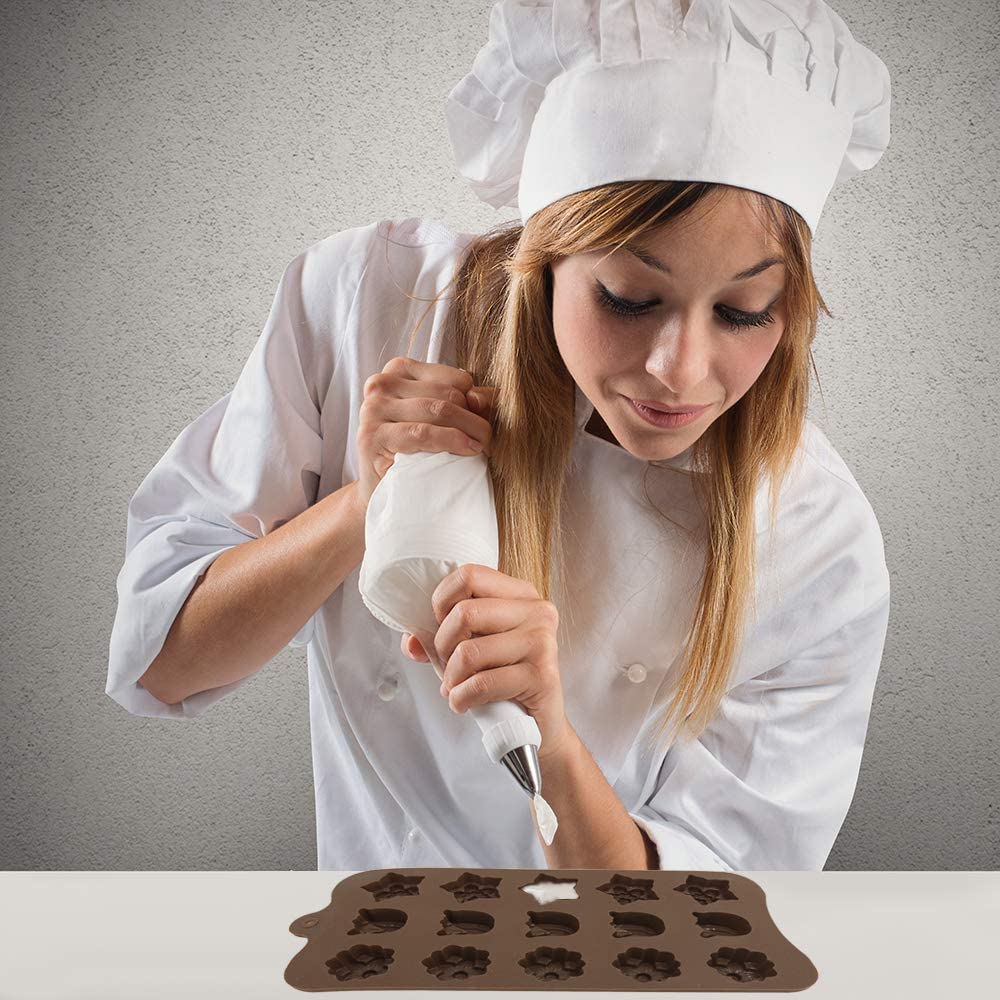 4 Pack 15 Cavity Flower Shape Silicone Molds Chocolate Candy Mold, Danzix Silicone Mold for Wedding, Festival, Parties, DIY Enthusiasts image number 5